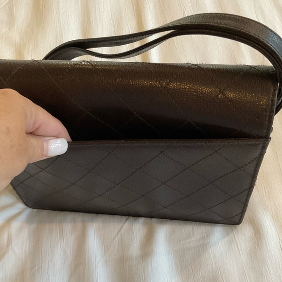 Chanel chocolate brown vintage caviar leather  with convertible strap - Picture 13 of 16